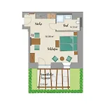 1 Mit Terrasse Lägenhet *