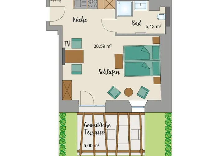 1 Mit Terrasse Apartment *
